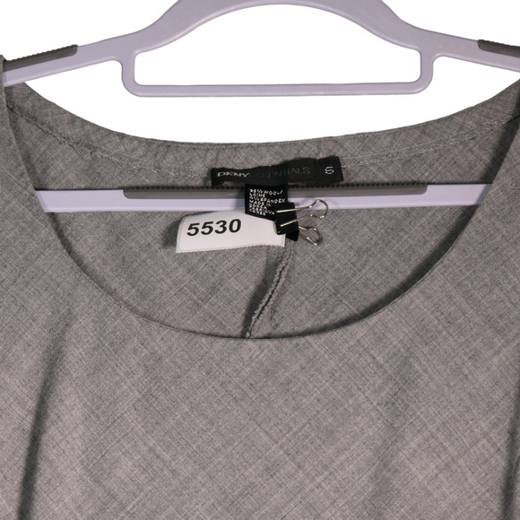 DKNY Essentials Dress Womens Small Gray Wool Spandex Blend Stretch Jumper - Picture 3 of 7